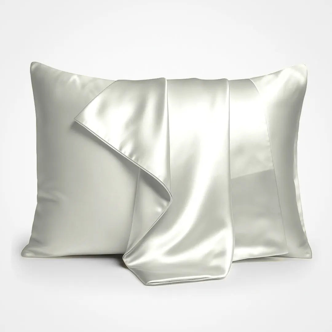 Premium Silk Pillowcase in Soft Sage, 23 momme mulberry silk pillowcases with envelope closure