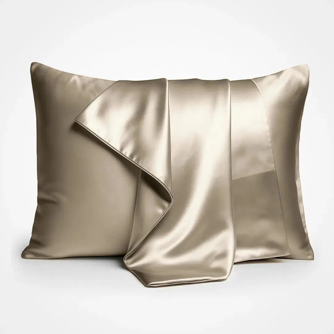 Premium Silk Pillowcase in Sandstone, 23 momme mulberry silk pillowcases with envelope closure
