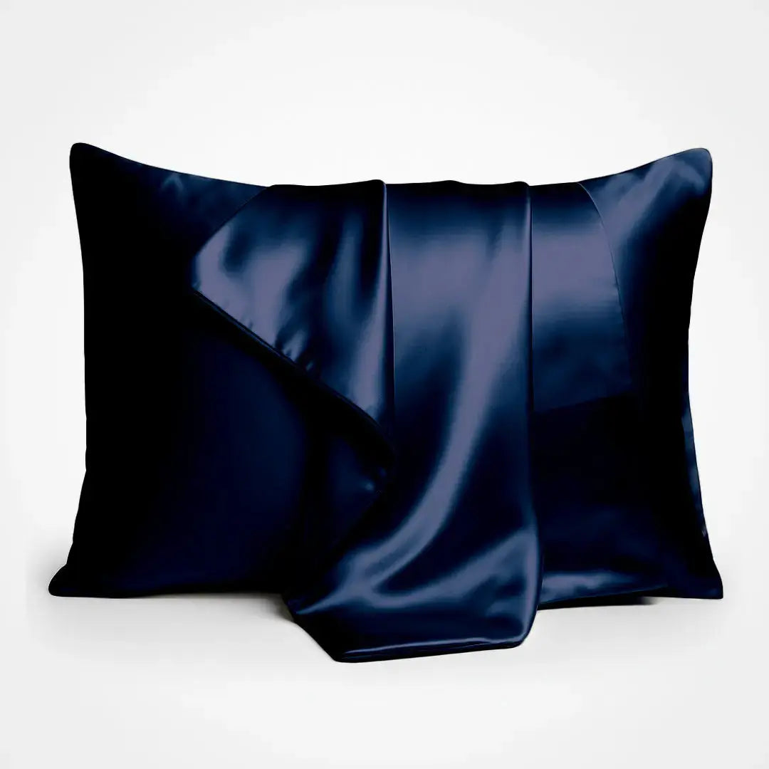 Premium Silk Pillowcase in Deep Navy, 23 momme mulberry silk pillowcases with envelope closure