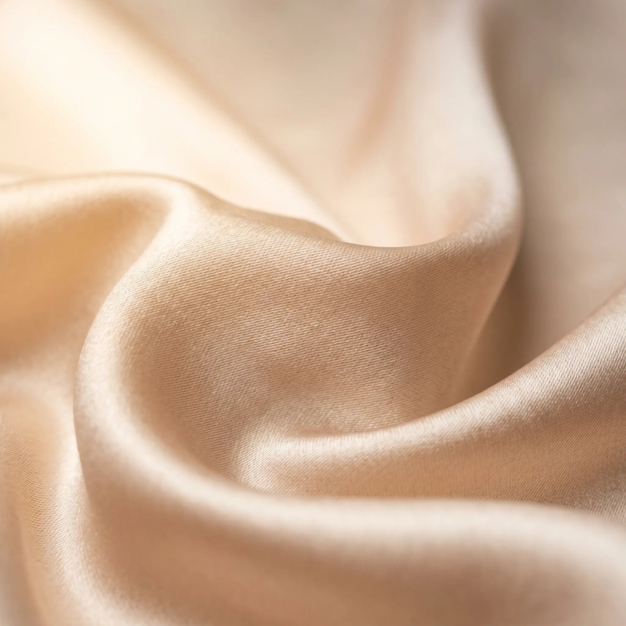 Premium silk quality shot of the fabric in beige