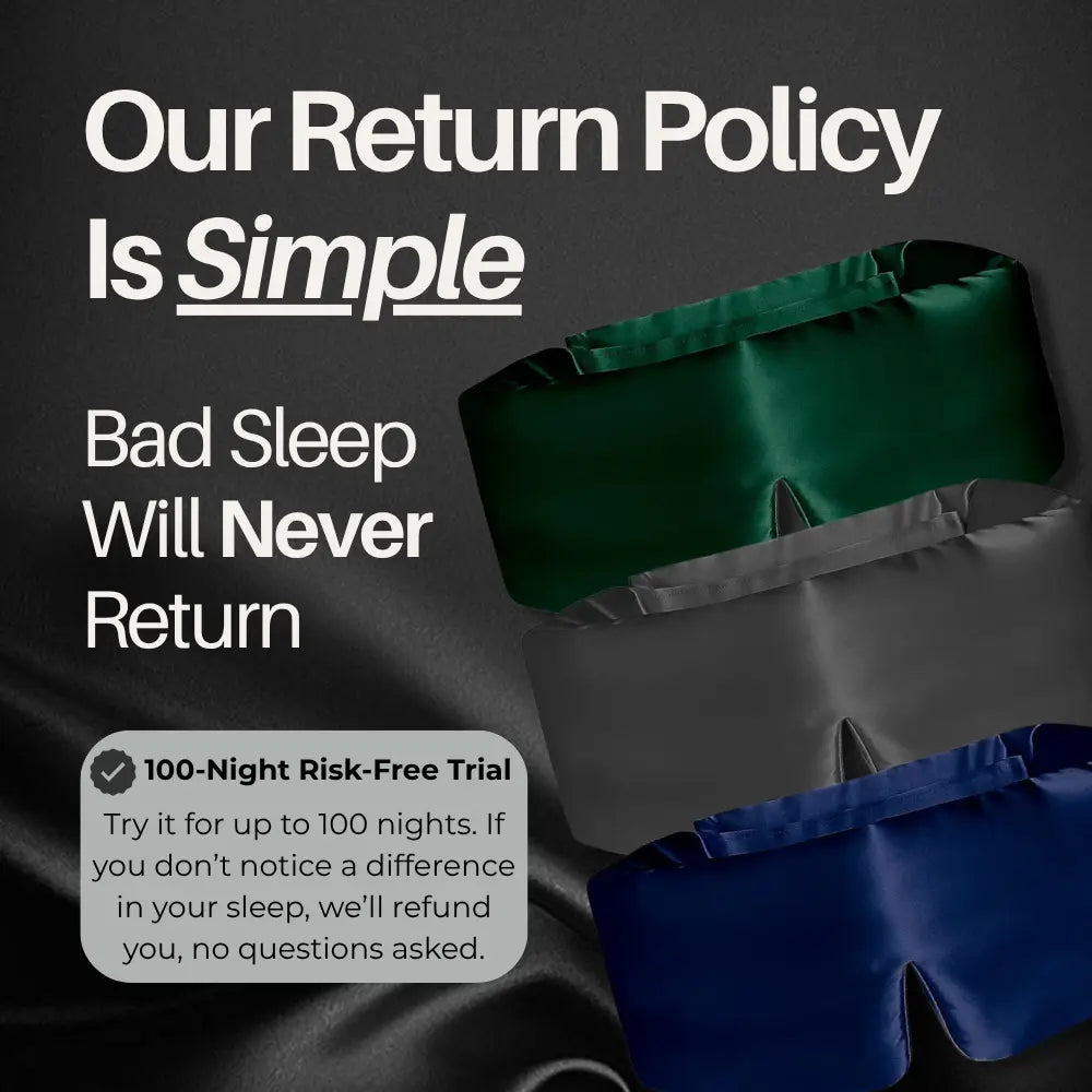 GLOWE 100-Night Risk-Free Trial, try the Deep Sleep Mask with full refund guarantee